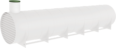 Резервуар (Ёмкость) горизонтальный для подземого монтажа 50 м³ / 2380*2450*12300 мм.