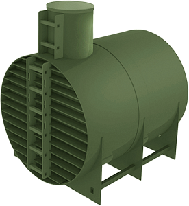 Резервуар (Ёмкость) горизонтальный для наземного монтажа 10 м³ / 2380*2450*2930 мм.